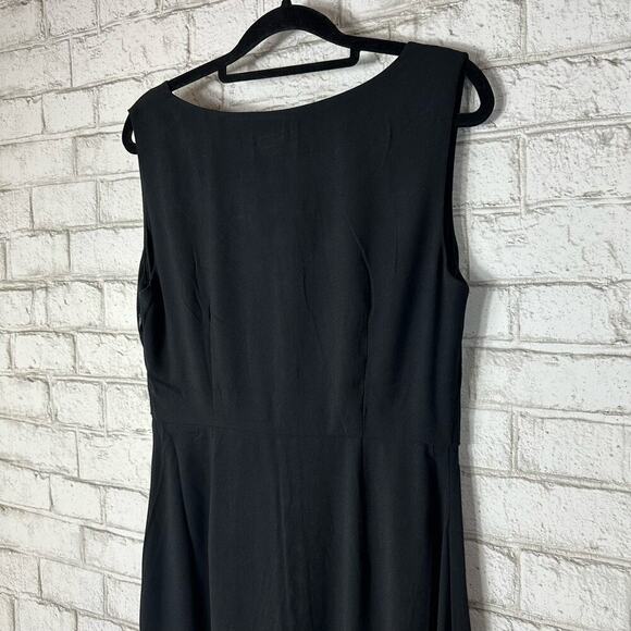 Alexia Admor Dress Milana Maxi Button Sleeveless Neutral Minimal Black 6 - Picture 9 of 10